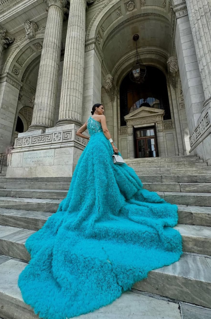 CORAL EVENING GOWN